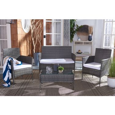 Abdul 4 Piece Living Set In Grey