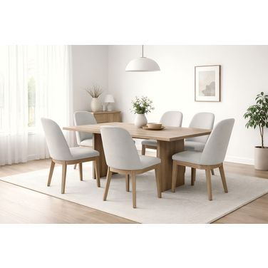 Abigail Dining Room Set In Natural