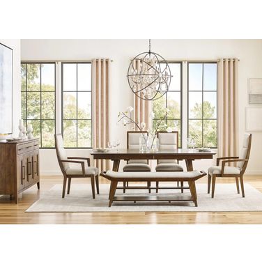 Abode Dining Room Set In Warm Brunette