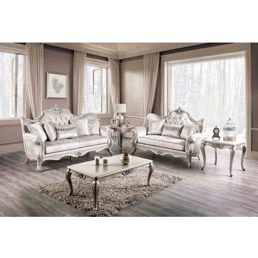 Acapulco Living Room Set In Off White