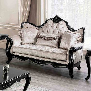 Acapulco Loveseat In Black and Off White