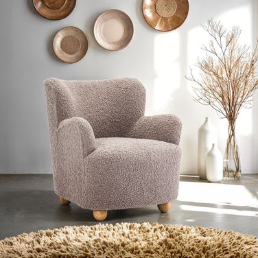 Acaso Accent Chair In Mushroom