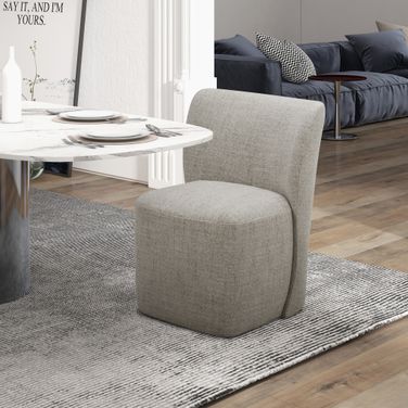 Accent Dining Chair with Casters In Truffle