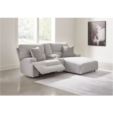 Acklen Place 3-Piece RAF Power Reclining Sectional Sofa with Chaise In Pewter