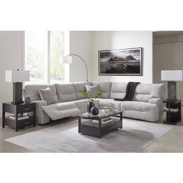 Acklen Place 5-Piece Power Reclining Sectional In Pewter