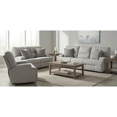 Acklen Place Power Reclining Living Room Set In Pewter
