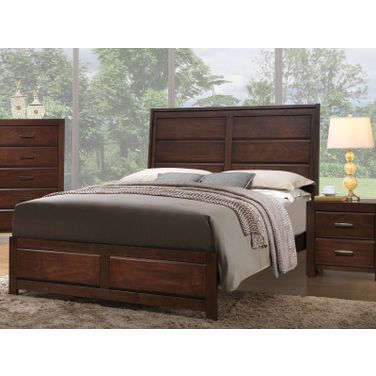 Acme Oberreit Eastern King Panel Bed in Walnut