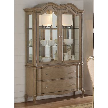 Acme Chelmsford Hutch and Buffet in Antique Taupe