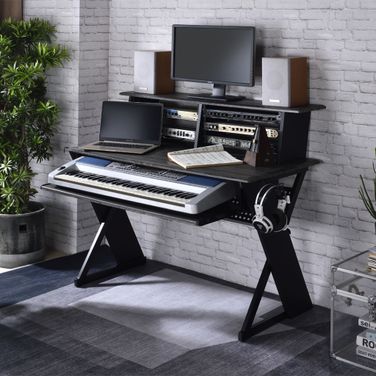 Annette 47 Inch Music Desk In Black Finish
