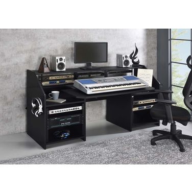Annette 71 Inch Music Desk In Black Finish
