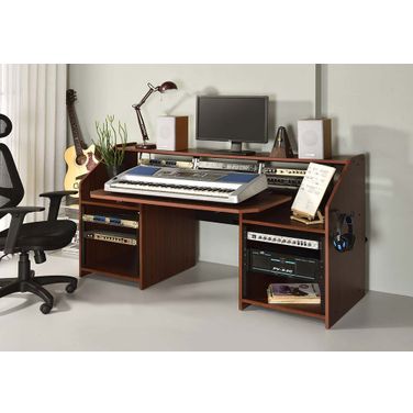 Annette 71 Inch Music Desk In Natural And Black Finish