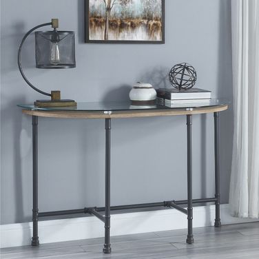 Brantley Sofa Table In Clear Glass