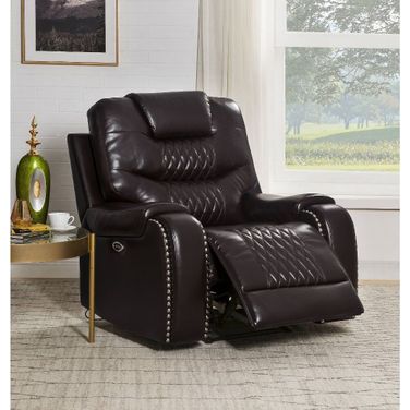 Acme Braylon Power Motion Recliner In Brown Pu