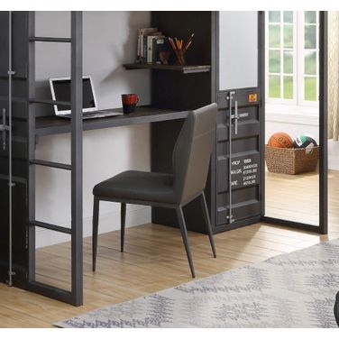 Acme Cargo Chair In Gunmetal Finish