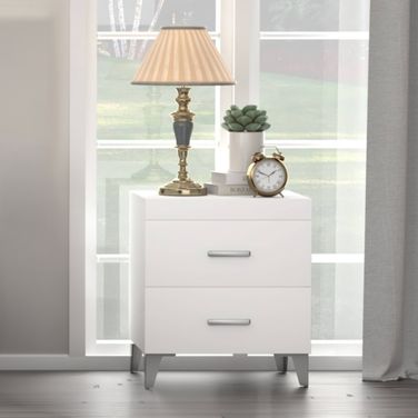 Acme Casilda Nightstand In White Finish