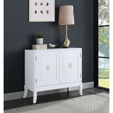 Acme Clem Console Table In White Finish