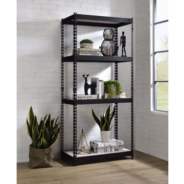 Decmus 4 Tier Bookshelf In Natural and Black Finish