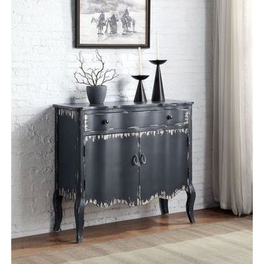 Acme Deianira Console Table In Antique Gray Finish