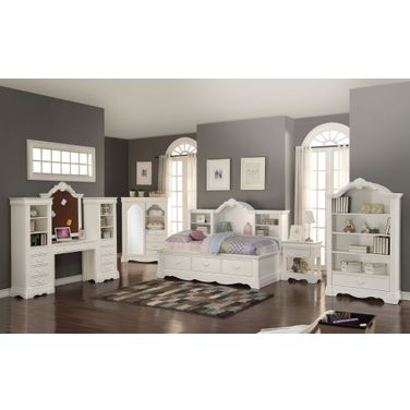 Acme Estrella Twin Daybed With Storage In White