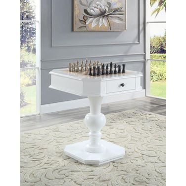 Acme Galini Game Table In White Finish