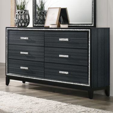 Acme Haiden Dresser In Weathered Black Finish