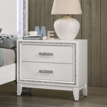 Acme Haiden Nightstand In White Finish