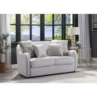 Acme Mahler Loveseat With 4 Pillows