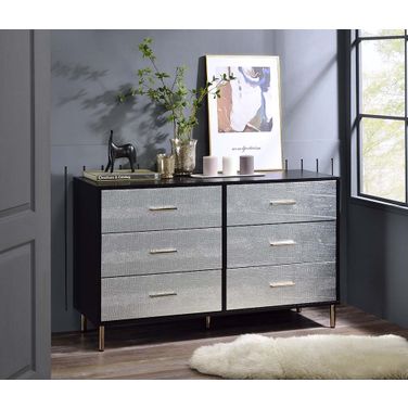 Acme Myles Dresser In Silver And Gold Finish