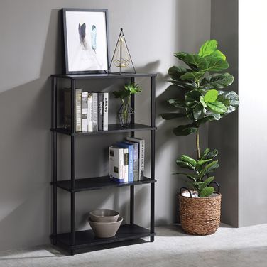 Acme Nypho Bookshelf In Black Finish
