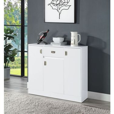 Acme Pagan Server In White High Gloss Finish