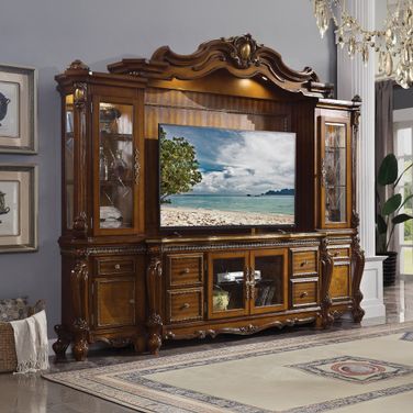 Acme Picardy Entertainment Center In Honey Oak