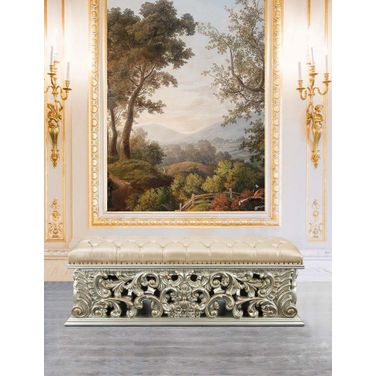 Acme Sorina Bench In Antique Gold Finish