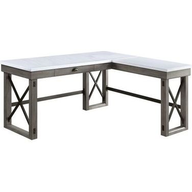 Acme Talmar Writing Desk With Lift Top In Weathered Gray Finish
