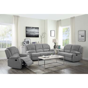Acme Zorina Recliner In Gray Fabric