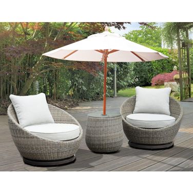 Adeline Wicker Patio 3 Piece Set