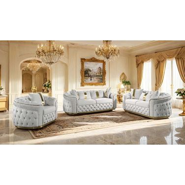 Adelpha Loveseat In Gold and Beige