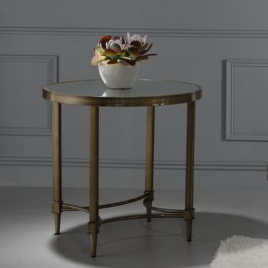 Aditya End Table In Brass