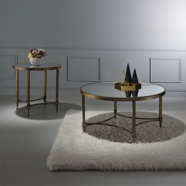 Aditya Occasional Table Set In Brass
