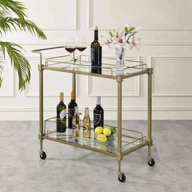 Aditya Serving Cart In Brass