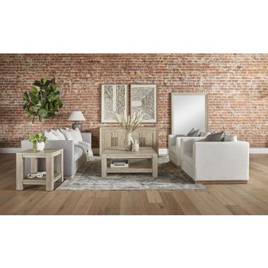 Adler Square Occasional Table Set In Natural Gray