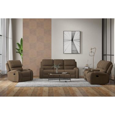 Adrian Reclining Living Room Set In Walnut Brown
