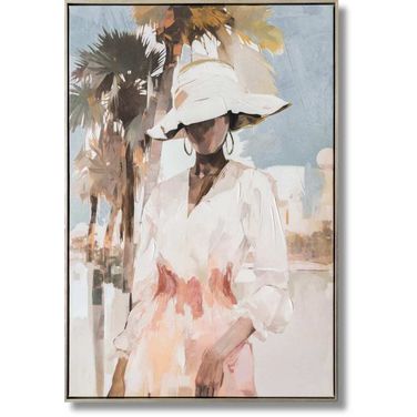 Adventurous Chic Palm Retreat Canvas Wall Art In Multi