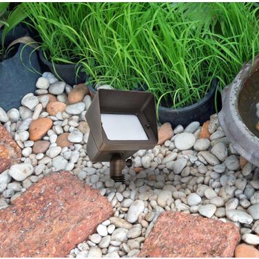 Aera Antique Brass Flood Light
