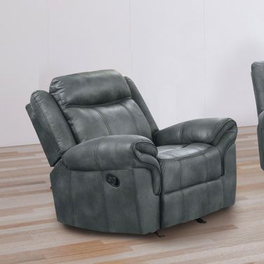 Agata Glider Recliner In Dark Gray