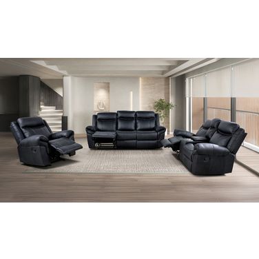 Agata Living Room Set In Black