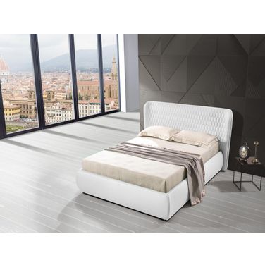 Agoura Queen Storage Bed In White Pu Leather