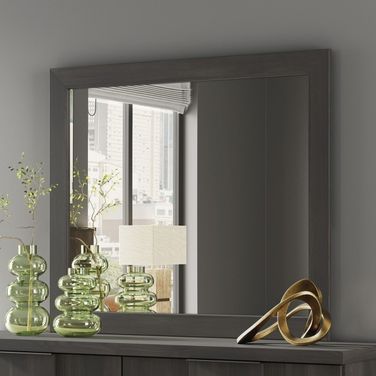 Agrander Bedroom Mirror In Dark Brown