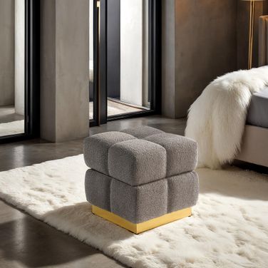 Aileen Storage Stool In Charcoal