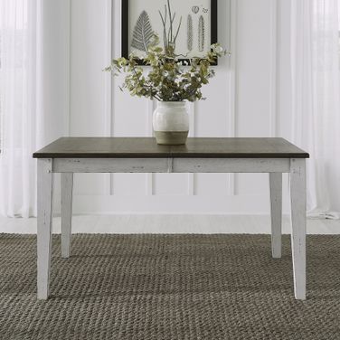 Al Fresco Rectangular Leg Table In Graphite and White