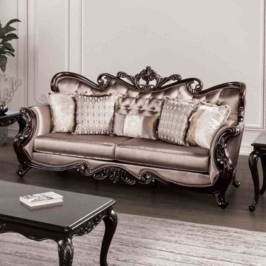 Albacete Sofa In Dark Cherry and Brown